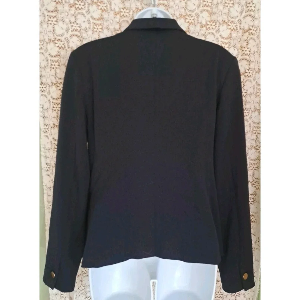 A New Day Double Breasted Blazer Size 12 Federal Blue Goldtone Buttons Lined NWT - Picture 11 of 11
